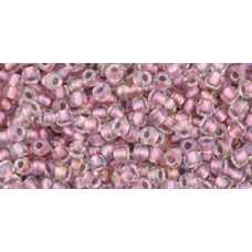 Круглый бисер ТОХО 11/0 Inside-Color Crystal/Rose Gold-Lined (267) - 250гр