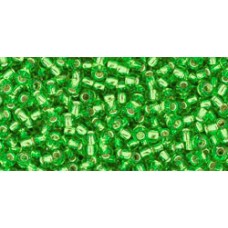 Круглый бисер ТОХО 11/0 Silver-Lined Peridot (27) - 250гр