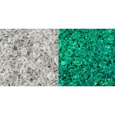 Круглый бисер ТОХО 11/0 Glow In The Dark - Crystal/Glow Green (2700) - 250гр