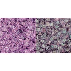 Круглый бисер ТОХО 11/0 Glow In The Dark - Dark Pink/Green Pink (2724) - 250гр