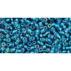 Круглый бисер ТОХО 11/0 Inside-Color Rainbow Crystal/Green Teal-Lined (274) - 250гр