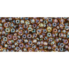 Круглый бисер ТОХО 11/0 Inside-Color Rainbow Topaz/Gold-Lined (276) - 250гр