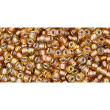 Круглый бисер ТОХО 11/0 Gold-Lined Rainbow Topaz (278) - 250гр