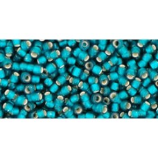 Круглый бисер ТОХО 11/0 Silver-Lined Frosted Teal (27BDF) - 250гр