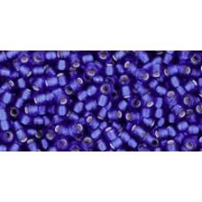 Круглый бисер ТОХО 11/0 Silver-Lined Frosted Dk Sapphire (28F) - 250гр