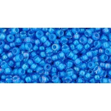 Круглый бисер ТОХО 11/0 Inside-Color Lt Sapphire/Opaque Blue-Lined (309) - 250гр
