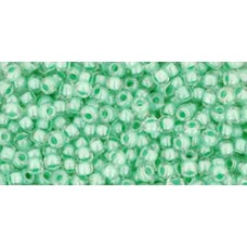 Круглый бисер ТОХО 11/0 Inside-Color Crystal/Mint Julep-Lined (354) - 250гр