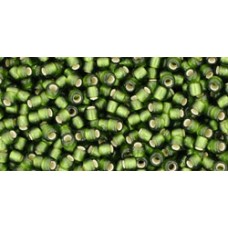 Круглый бисер ТОХО 11/0 Silver-Lined Frosted Olive (37F) - 250гр
