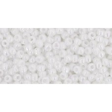 Круглый бисер ТОХО 11/0 Opaque-Rainbow White (401) - 250гр