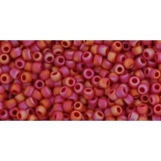Круглый бисер ТОХО 11/0 Opaque-Rainbow-Frosted Cherry (405F) - 250гр
