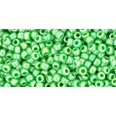 Круглый бисер ТОХО 11/0 Opaque-Rainbow Mint Green (407) - 250гр