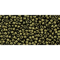 Круглый бисер ТОХО 11/0 Gold-Lustered Dk Antique Bronze (422) - 250гр