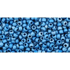 Круглый бисер ТОХО 11/0 Higher-Metallic Frosted Mediteranian Blue (511F) - 250гр