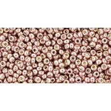 Круглый бисер ТОХО 11/0 Galvanized Peach Coral OS (552) - 250гр
