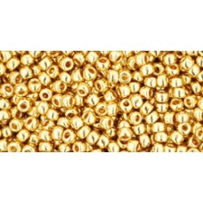Круглый бисер ТОХО 11/0 Metallic 24K Gold Plated (712) - 100гр