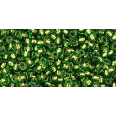 Круглый бисер ТОХО 11/0 Copper-Lined Peridot (742) - 250гр