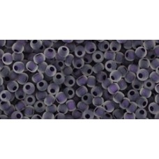 Круглый бисер ТОХО 11/0 Inside-Color Frosted Crystal/Grape-Lined (774F) - 250гр