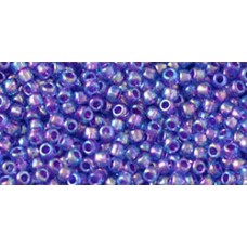 Круглый бисер ТОХО 11/0 Inside-Color Rainbow Aqua/Purple-Lined (776) - 250гр