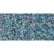 Круглый бисер ТОХО 11/0 Inside-Color Rainbow Crystal/Capri-Lined (782) - 250гр