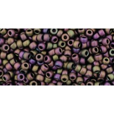 Круглый бисер ТОХО 11/0 Frosted Metallic Iris - Purple (85F) - 250гр