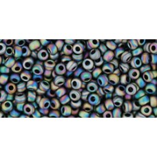 Круглый бисер ТОХО 11/0 Opaque-Frosted-Rainbow Iris (86F) - 250гр