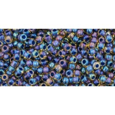 Круглый бисер ТОХО 11/0 Inside-Color Rainbow Lt Yellow/Capri-Lined (929) - 250гр