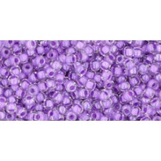 Круглый бисер ТОХО 11/0 Inside-Color Crystal/Wisteria-Lined (935) - 250гр