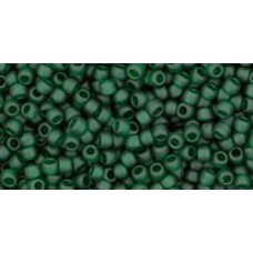 Круглый бисер ТОХО 11/0 Transparent-Frosted Green Emerald (939F) - 250гр