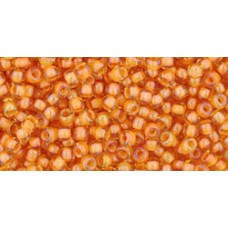 Круглый бисер ТОХО 11/0 Inside-Color Jonquil/Burnt Orange-Lined (950) - 250гр