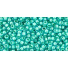 Круглый бисер ТОХО 11/0 Inside-Color Aqua/Lt Jonquil-Lined (954) - 250гр