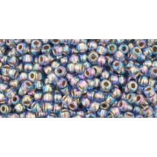 Круглый бисер ТОХО 11/0 Gold-Lined Rainbow Lt Sapphire (997) - 250гр