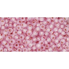 Круглый бисер ТОХО 11/0 PermaFinish - Silver-Lined Milky Baby Pink (PF2105) - 250гр
