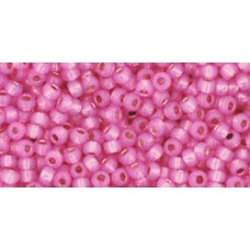Круглый бисер ТОХО 11/0 PermaFinish - Silver-Lined Milky Electric Pink (PF2107) - 250гр