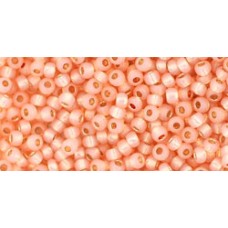 Круглый бисер ТОХО 11/0 PermaFinish - Silver-Lined Milky Peach (PF2111) - 250гр