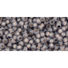 Круглый бисер ТОХО 11/0 PermaFinish - Silver-Lined Milky Gray (PF2115) - 250гр