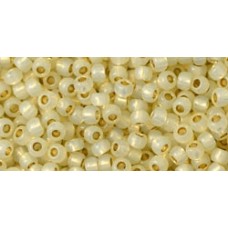 Круглый бисер ТОХО 11/0 PermaFinish - Silver-Lined Milky Lt Jonquil (PF2125) - 250гр