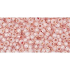 Круглый бисер ТОХО 11/0 PermaFinish - Silver-Lined Milky Peachy Pink (PF2126) - 250гр