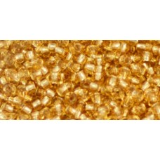 Круглый бисер ТОХО 11/0 PermaFinish - Silver-Lined Lt Topaz (PF22) - 250гр