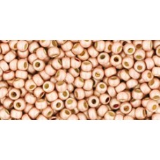 Круглый бисер ТОХО 11/0 PermaFinish - Matte Galvanized Peach Coral (PF552F) - 250гр