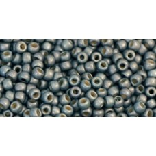 Круглый бисер ТОХО 11/0 PermaFinish - Frosted Galvanized Blue Slate (PF565F) - 250гр