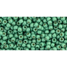 Круглый бисер ТОХО 11/0 PermaFinish - Frosted Galvanized Mint Green (PF570F) - 250гр