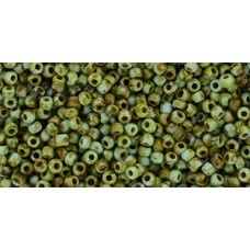 Круглый бисер ТОХО 11/0 HYBRID Opaque-Frosted Cornflower - Picasso (Y309F) - 250гр