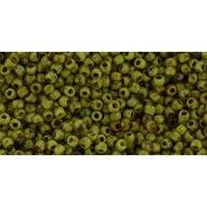 Круглый бисер ТОХО 11/0 HYBRID Sour Apple - Picasso (Y310) - 250гр