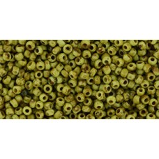 Круглый бисер ТОХО 11/0 HYBRID Frosted Sour Apple - Picasso (Y310F) - 250гр