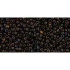 Круглый бисер ТОХО 11/0 HYBRID Transparent Frosted Lt Topaz - Picasso (Y313F) - 250гр