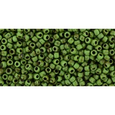 Круглый бисер ТОХО 11/0 HYBRID Opaque-Frosted Mint Green - Picasso (Y321F) - 250гр