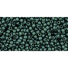 Круглый бисер ТОХО 11/0 HYBRID Metallic Suede - Lt Green (Y614) - 250гр