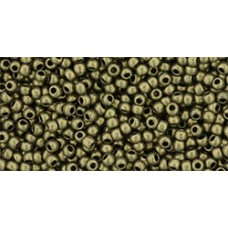 Круглый бисер ТОХО 11/0 HYBRID Metallic Suede - Gold (Y615) - 250гр