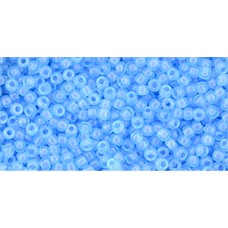 Круглый бисер ТОХО 11/0 HYBRID Sueded Gold Transparent Aquamarine (Y619) - 250гр