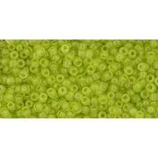 Круглый бисер ТОХО 11/0 HYBRID Sueded Gold Transparent Lime Green (Y620) - 250гр
